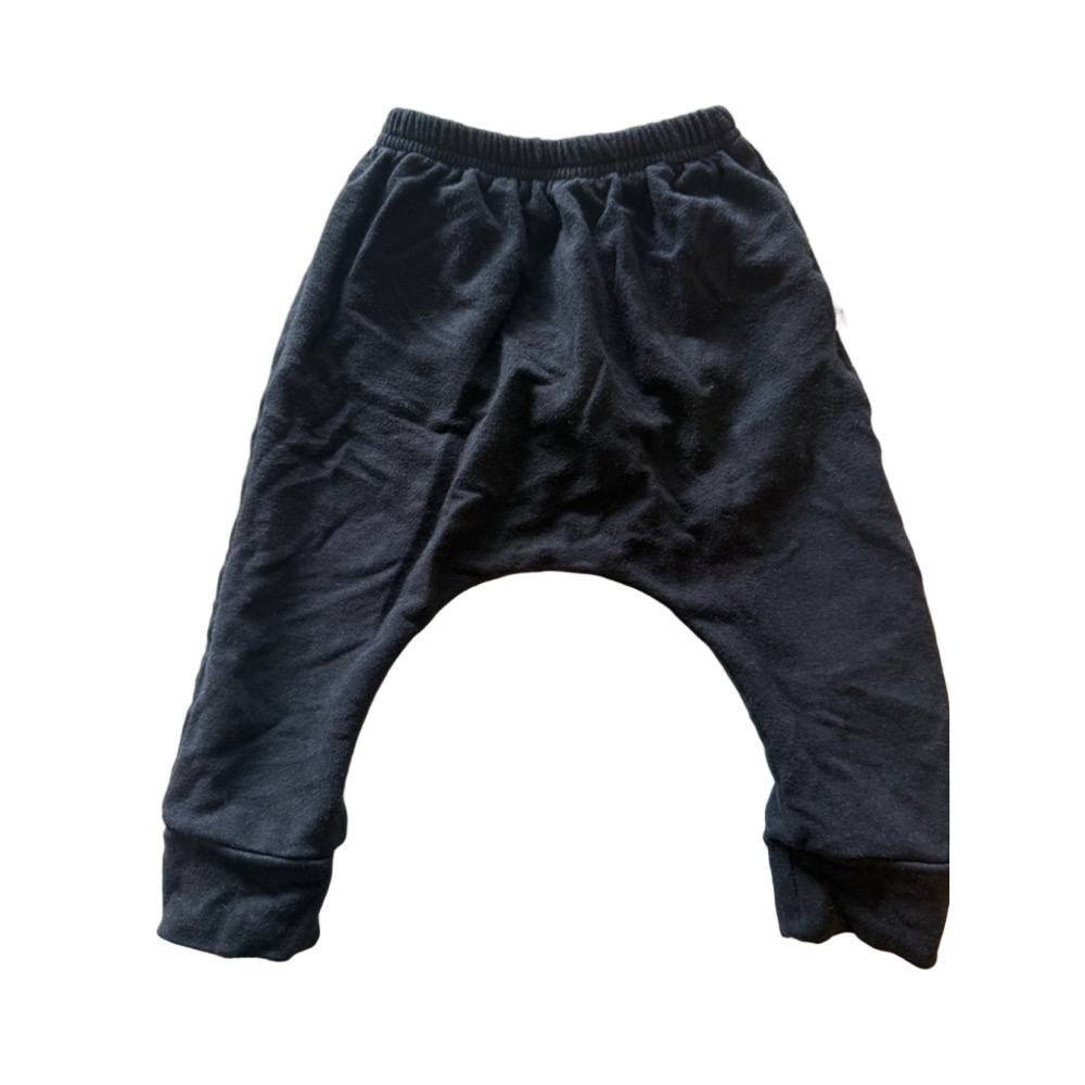 Mini Matchy baby girl or boy Black drop Pants Size 6-12M made in Canada 🇨🇦